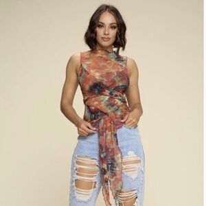 Tie Dye Sheer Top